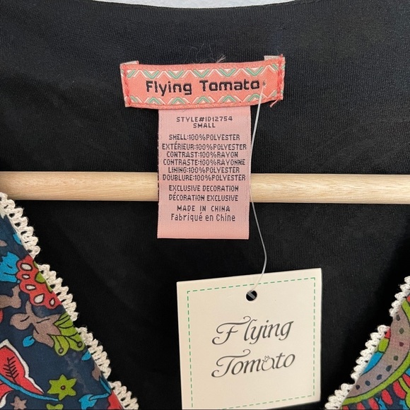 NEW‎ Flying Tomato Floral Paisley Embroidered V-Neck Flowy Mini Dress - Picture 3 of 8